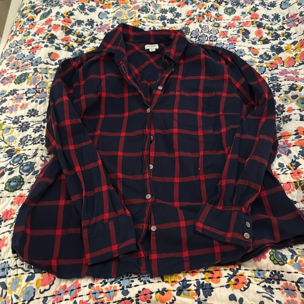Jcrew windowpane flannel